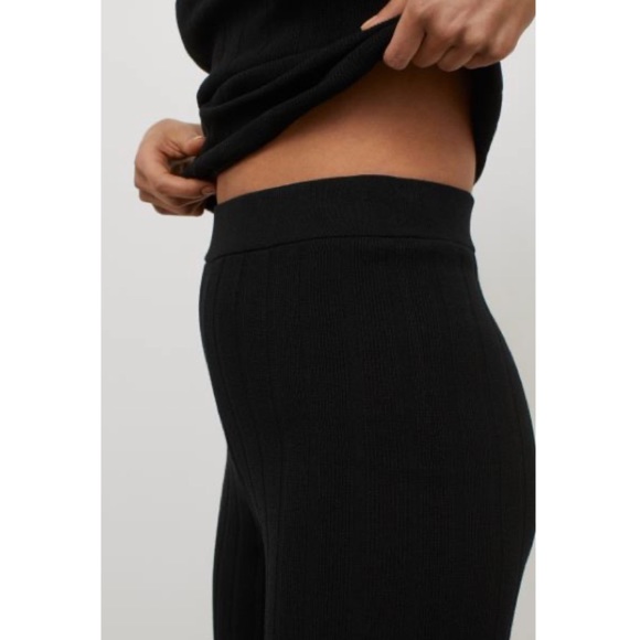 H&M Straight-Leg Ribbed Knit Pants - Picture 3 of 14